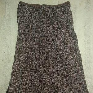 Loco Lindo Brown Polkadot Skirt